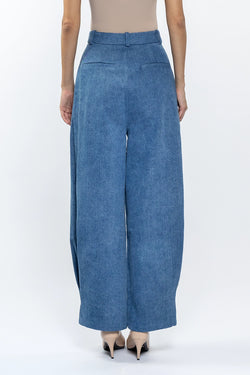 Rowen Rose | Denim High waist Carrot Long Pants, alternative view
