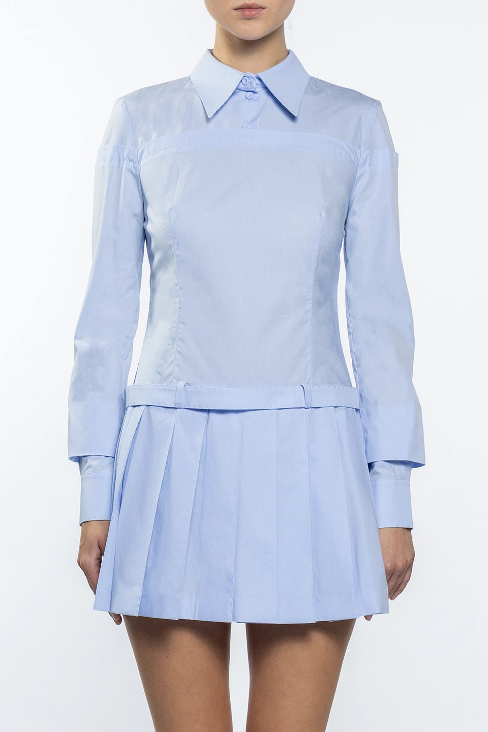 Shop online trendy Blue Mini dresses from Vivetta Fashion designer. Product gallery 1