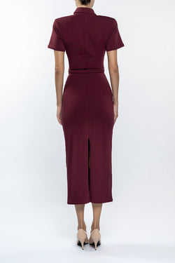 Rowen Rose | Burgundy Long Polo Dress, alternative view