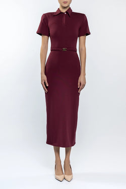 Rowen Rose | Burgundy Long Polo Dress