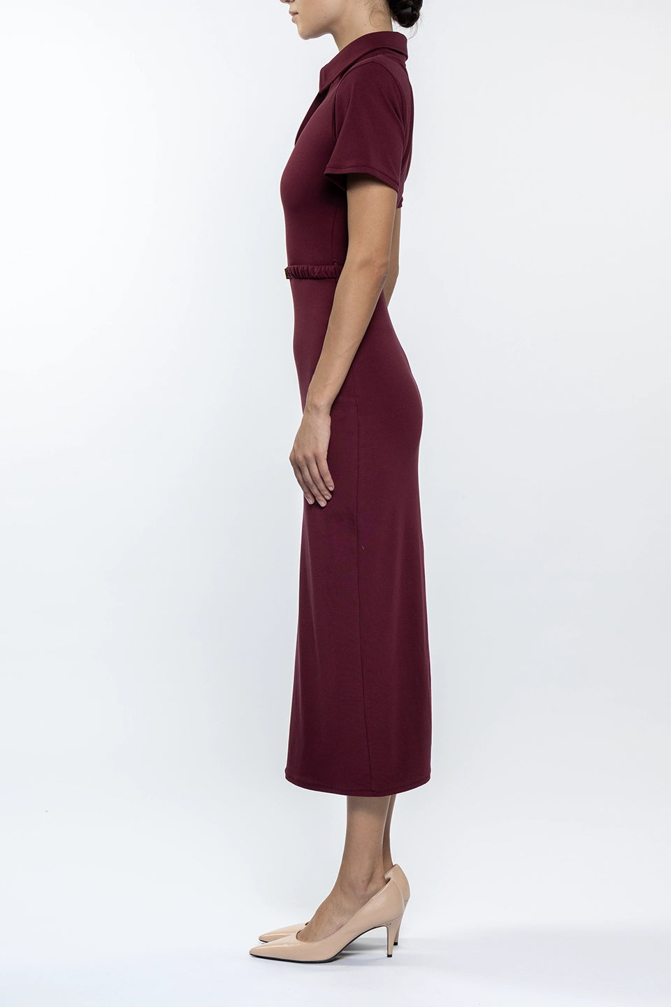Designer Bordeaux Maxi dresses, shop online with free delivery in Dubai. Product gallery 3
