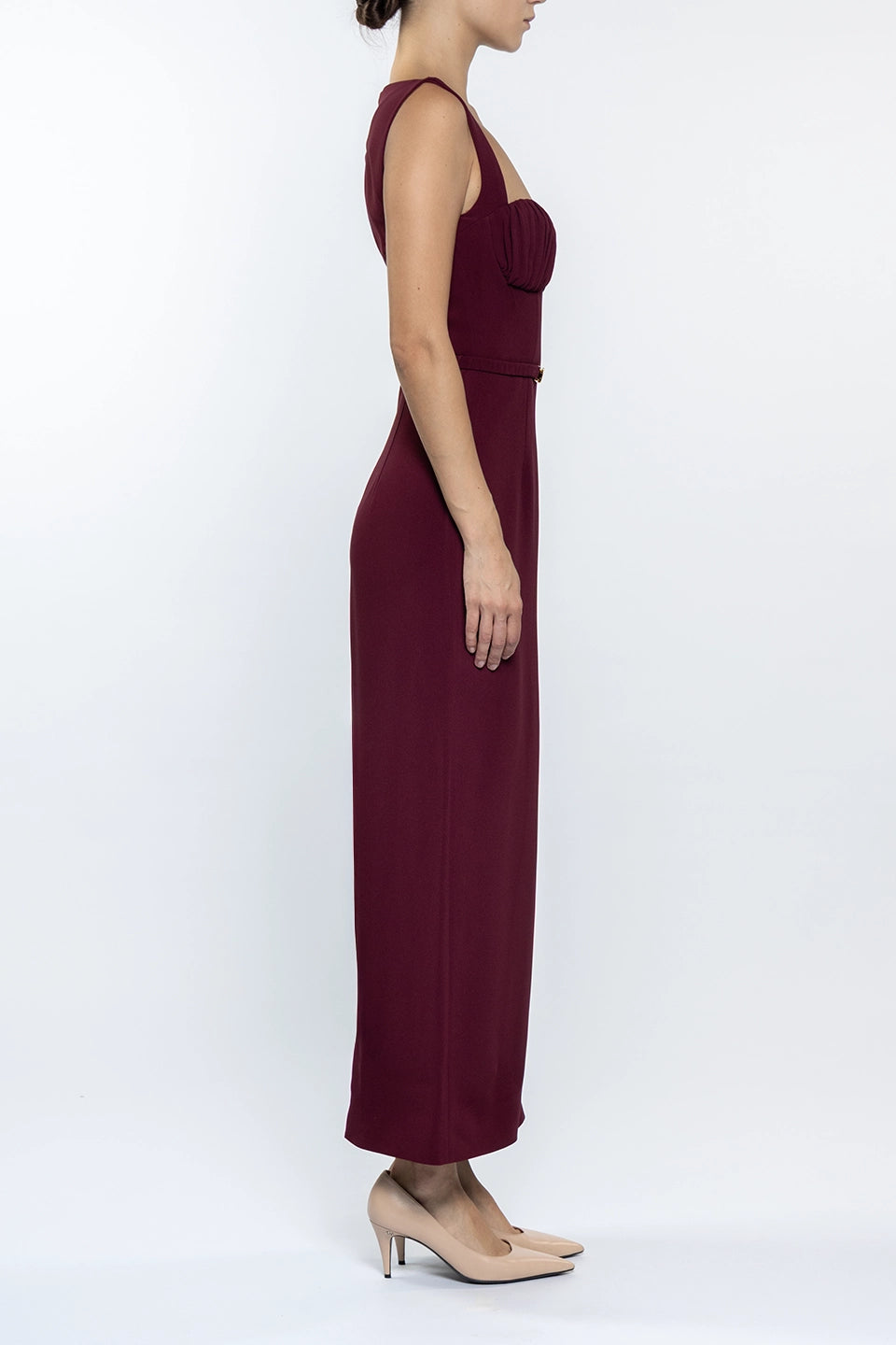 Designer Bordeaux Maxi dresses, shop online with free delivery in UAE. Product gallery 4