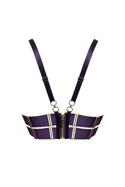 Bordelle | Cubism Balconette Wire Bra Deep Purple, alternative view
