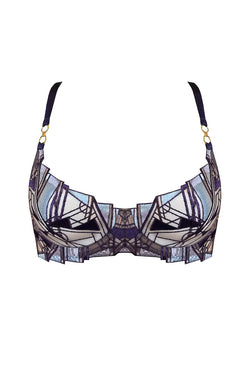 Bordelle | Cubism Balconette Wire Bra Deep Purple