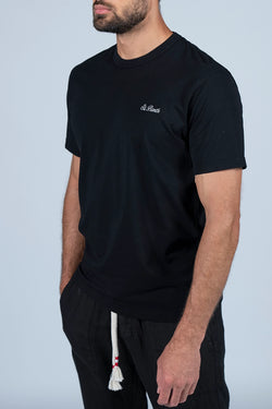 MC2 Saint Barth | Dover Cotton Jersey T-Shirt Black, alternative view