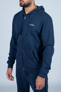 MC2 Saint Barth | Danny Cotton Full Zip Hoodi Navy Blue, alternative view