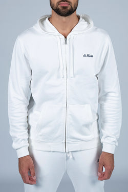 MC2 Saint Barth | Danny Cotton Full Zip Hoodie White