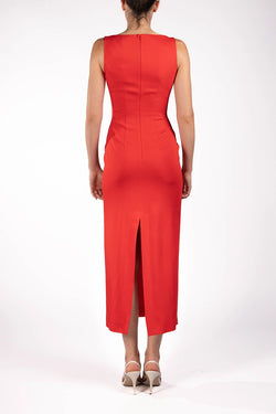 Rowen Rose | Red Sleeveless Long Dress, alternative view