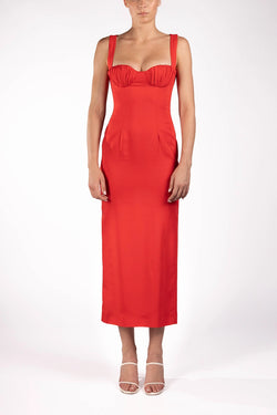 Rowen Rose | Red Sleeveless Long Dress