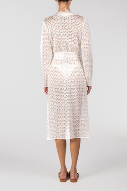 Kukhareva London | Cleo Knit Cardigan White, alternative view
