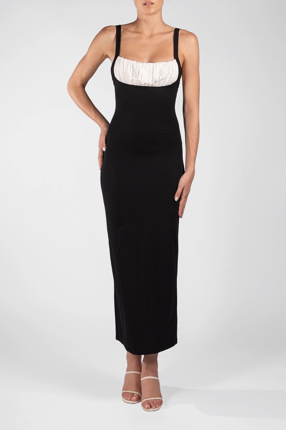 Designer Black and White Midi dresses, shop online with free delivery in UAE. Product gallery 5