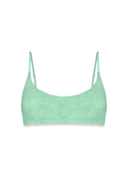 MC2 Saint Barth | Judy Crinkle Mint Bikini Top