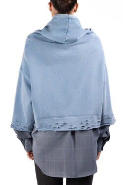 Avavav | Button up hoodie Blue, alternative view