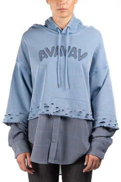 Avavav | Button up hoodie Blue