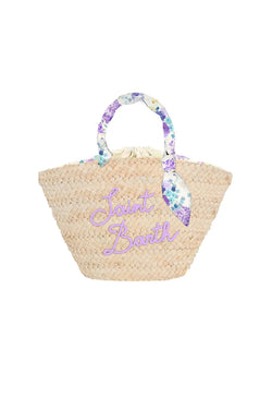 MC2 Saint Barth | Kylie Straw Bag Lilac Water Flower - Small