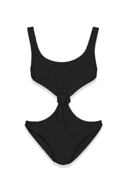 MC2 Saint Barth | Laurel Crinkle Black Swimsuit