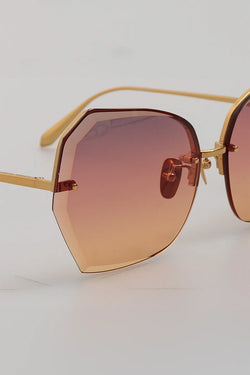 Linda Farrow | Lila yellow gold and sunset grad sunglasses, alternative view