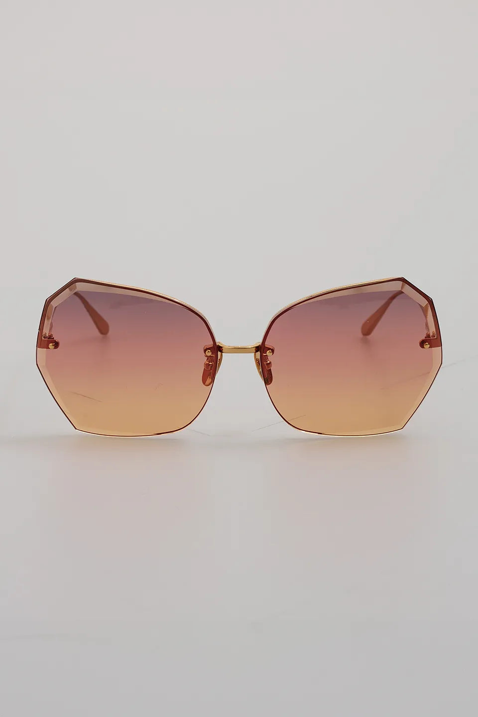 Shop online trendy gold Sunglasses from Linda Farrow Fashion designer. Product gallery 1