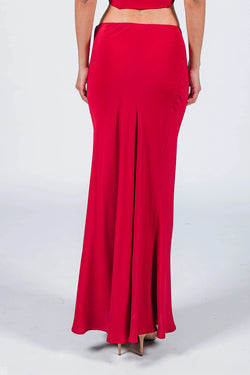Federica Tosi | Red Flared Crepe Skirt, alternative view
