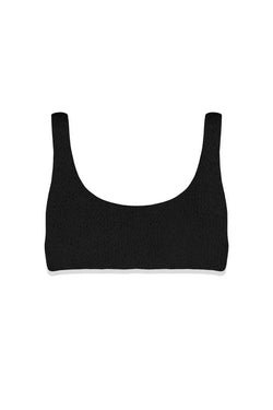 MC2 Saint Barth | Naima Crinkle Black Bikini Top