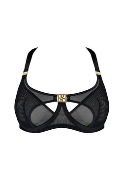 Bordelle | Nara Layered Mesh Wire Bra Black