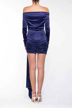 The Andamane | Panel Detail Mini Dress Blue, alternative view
