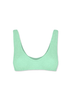 MC2 Saint Barth | Pamy Crinkle Mint Bikini Top