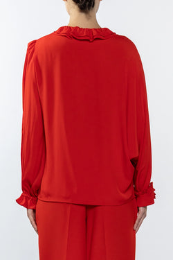 Vivetta | Red Double Neck Blouse, alternative view