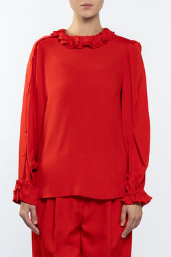 Vivetta | Red Double Neck Blouse