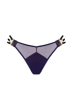 Bordelle | Retta Multi-Strap Thong Deep Purple