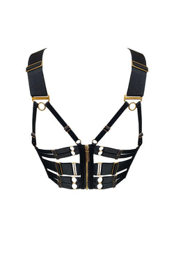 Bordelle | Retta Panelled Bodice Bra Black, alternative view