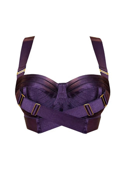 Bordelle | Retta Panelled Bodice Bra Deep Purple