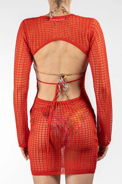 Federica Tosi | Red Backless Dress, alternative view