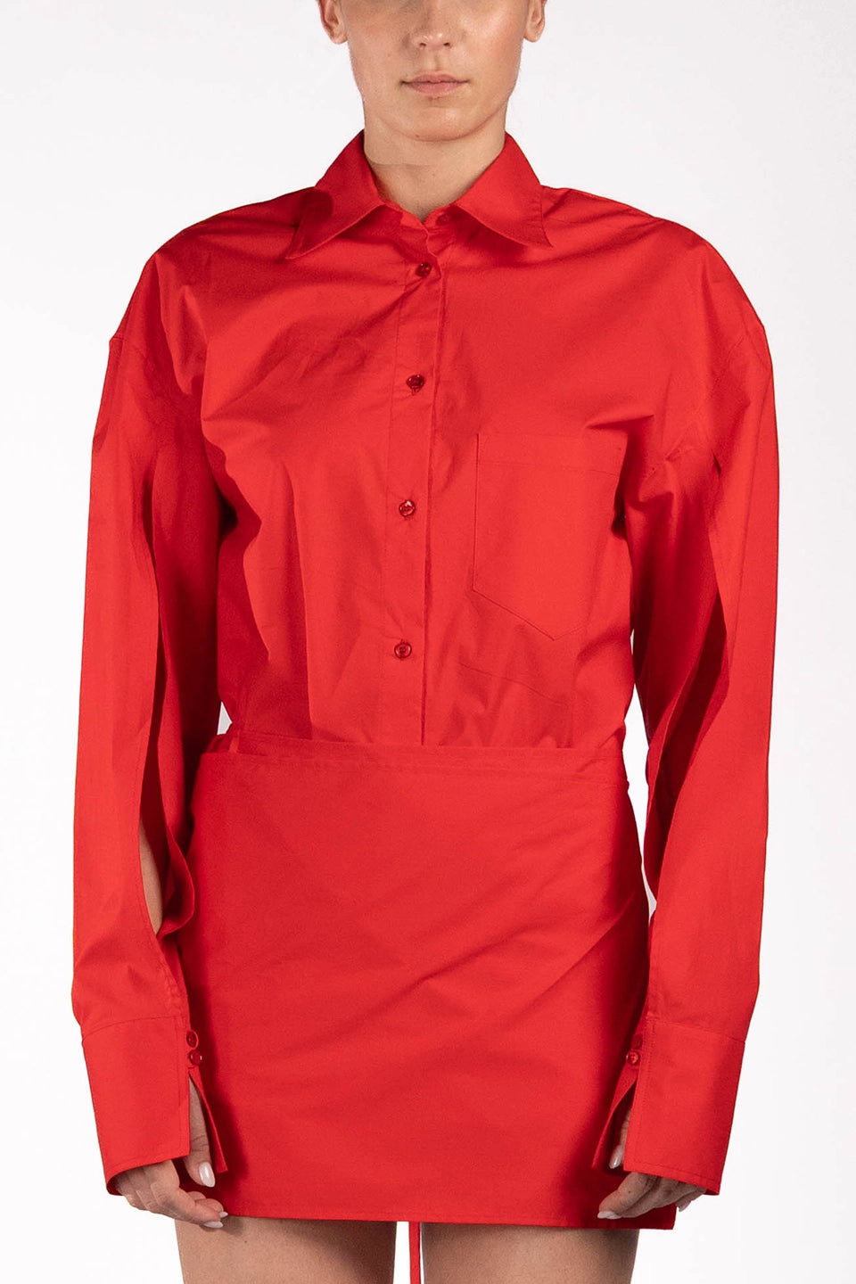 Shop online trendy Red Mini dresses from Federica Tosi Fashion designer. Product gallery 1