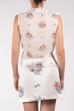 Vivetta | Floral White Top with Curtains, alternative view