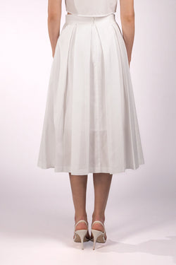 Vivetta | White Full Skirt with Lily, alternative view