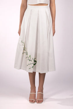 Vivetta | White Full Skirt with Lily