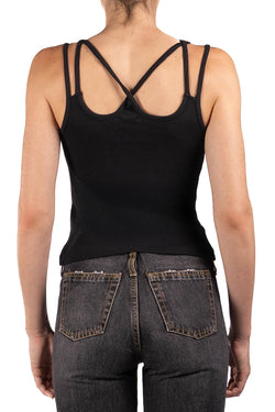 Avavav | Strap Tank Top Black, alternative view