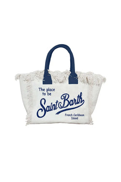 MC2 Saint Barth | Vanity Linen Tote Bag Off White