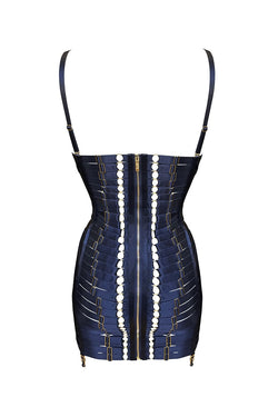 Bordelle | Adjustable Bondage Angela Dress Navy Blue, alternative view