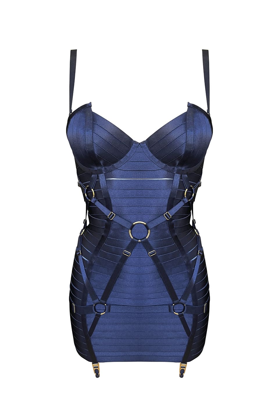 Adjustable Bondage Angela Dress Navy Blue | Mini dresses Collection 2023 | Maison D'Vie Adjustable Bondage Angela Dress Navy Blue | Mini dresses Collection 2023 | Maison D'Vie