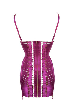 Bordelle | Adjustable Bondage Angela Dress Magenta, alternative view