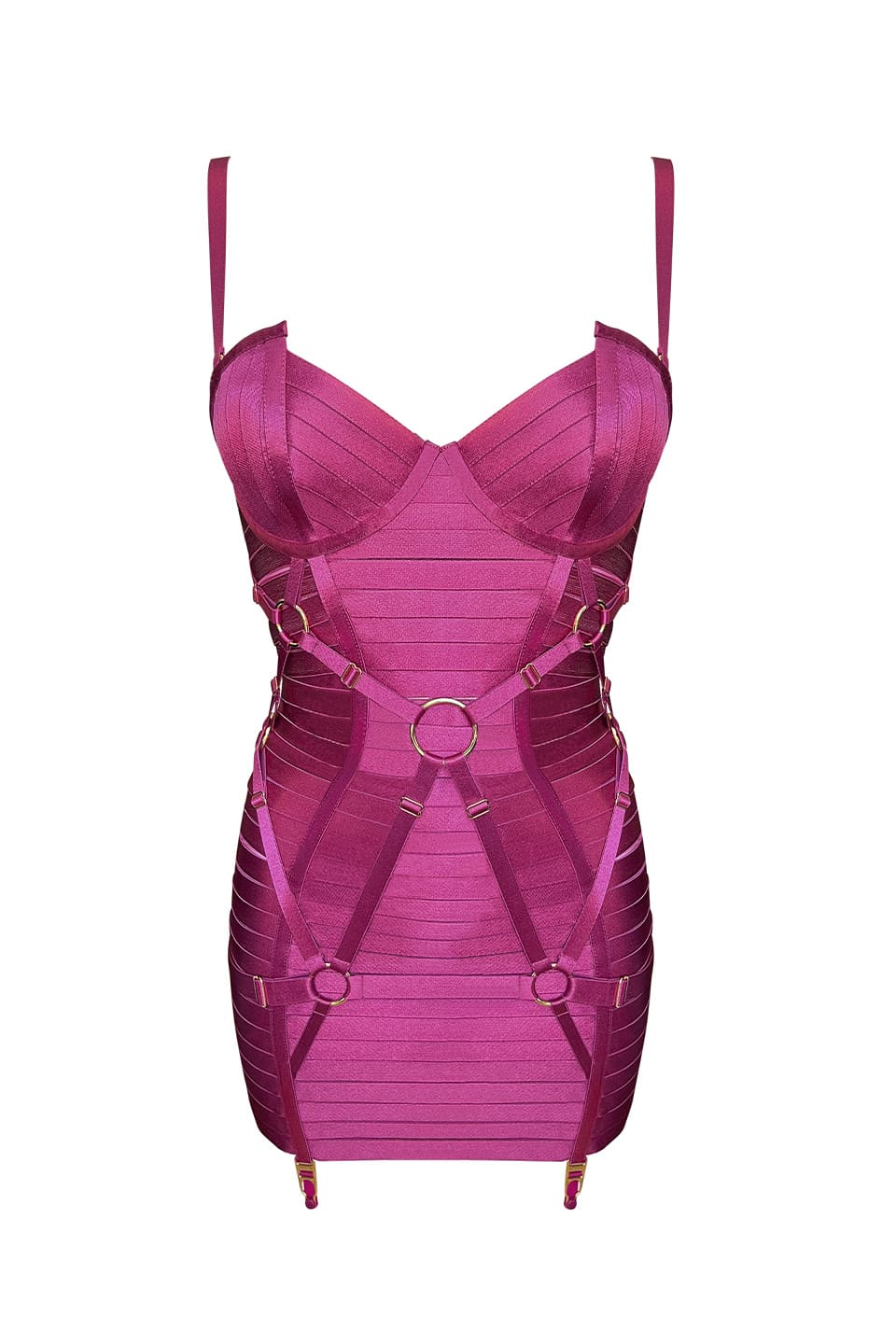 Shop online trendy Pink Mini dresses from Bordelle Fashion designer. Product gallery 1