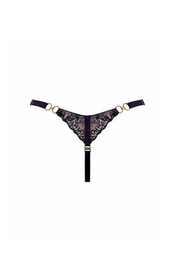 Bordelle | Amela Strap Thong Deep Purple, alternative view