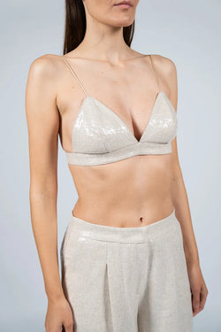 Federica Tosi | Sequined Beige Bra, alternative view