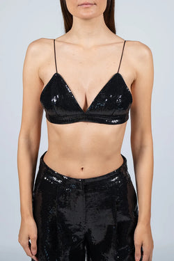 Federica Tosi | Sequined Black Bra