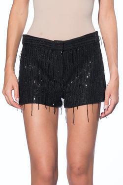 Federica Tosi | Black Sequined Shorts