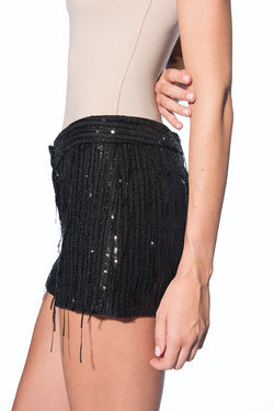 Federica Tosi | Black Sequined Shorts, alternative view
