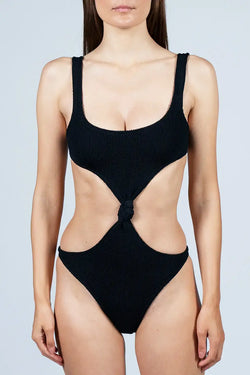 MC2 Saint Barth | Laurel Crinkle Black Swimsuit, alternative view