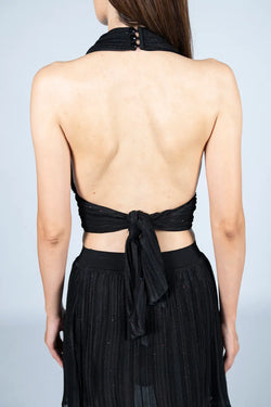 Kukhareva London | Isla Top Black Sequence, alternative view